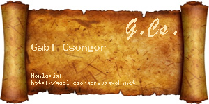 Gabl Csongor névjegykártya